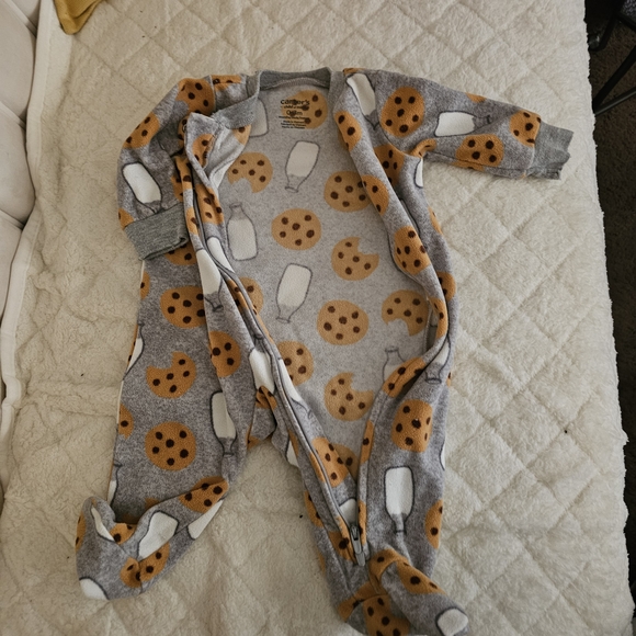 Carter's Gray Cookie and Milk Print Footie - Picture 6 of 8